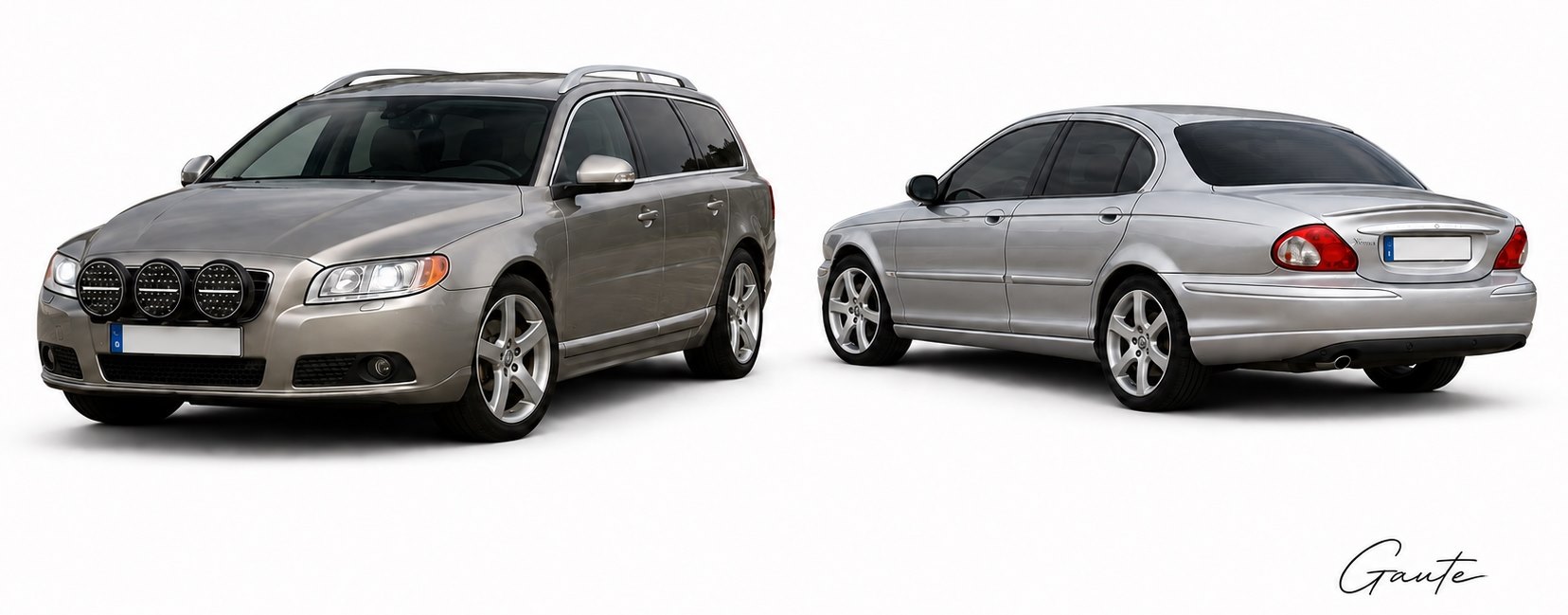 Gautes bilar med solfilm från Soyafilm Volvo V70 och Jaguar X-Type med solfilm från Soyafilm – kundbilar från Gaute Larsen